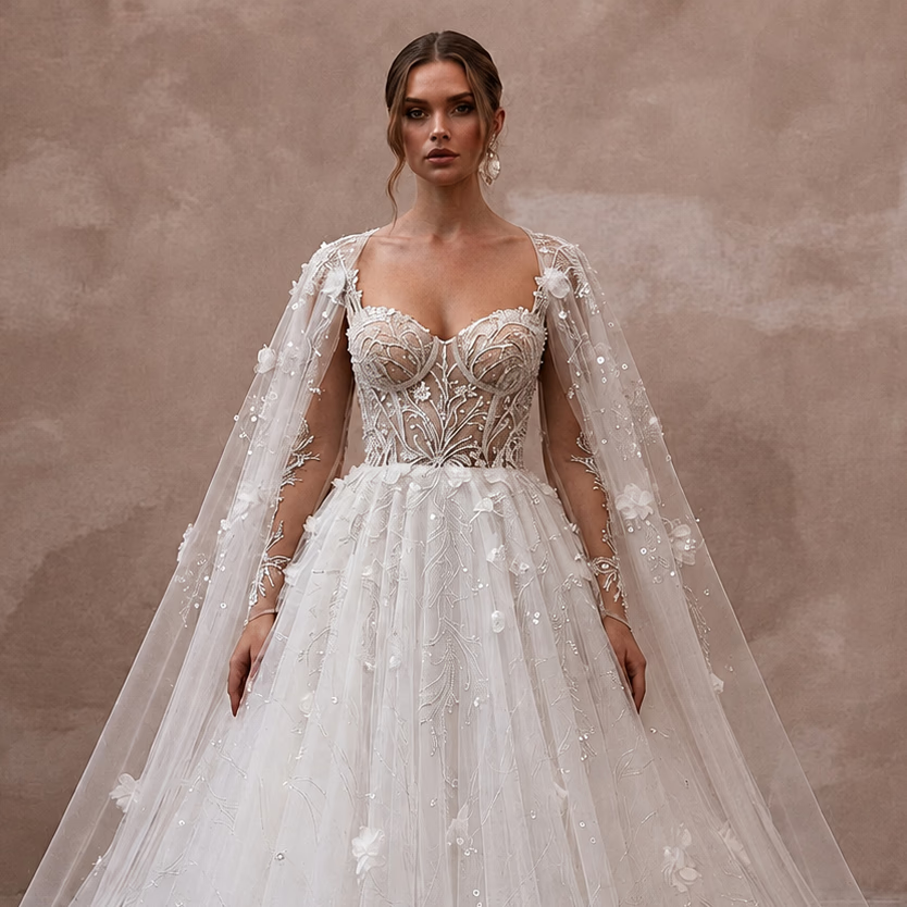 Fairy - Tale White Tulle Ball Gown Bridal Dress for Trash the Dress Shoot - Apparel & Accessories > Clothing > Wedding & Bridal Party Dresses > Wedding Dresses - Mignonette Bridal