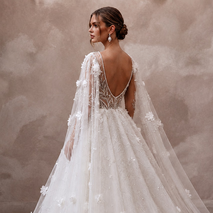 Fairy - Tale White Tulle Ball Gown Bridal Dress for Trash the Dress Shoot - Apparel & Accessories > Clothing > Wedding & Bridal Party Dresses > Wedding Dresses - Mignonette Bridal