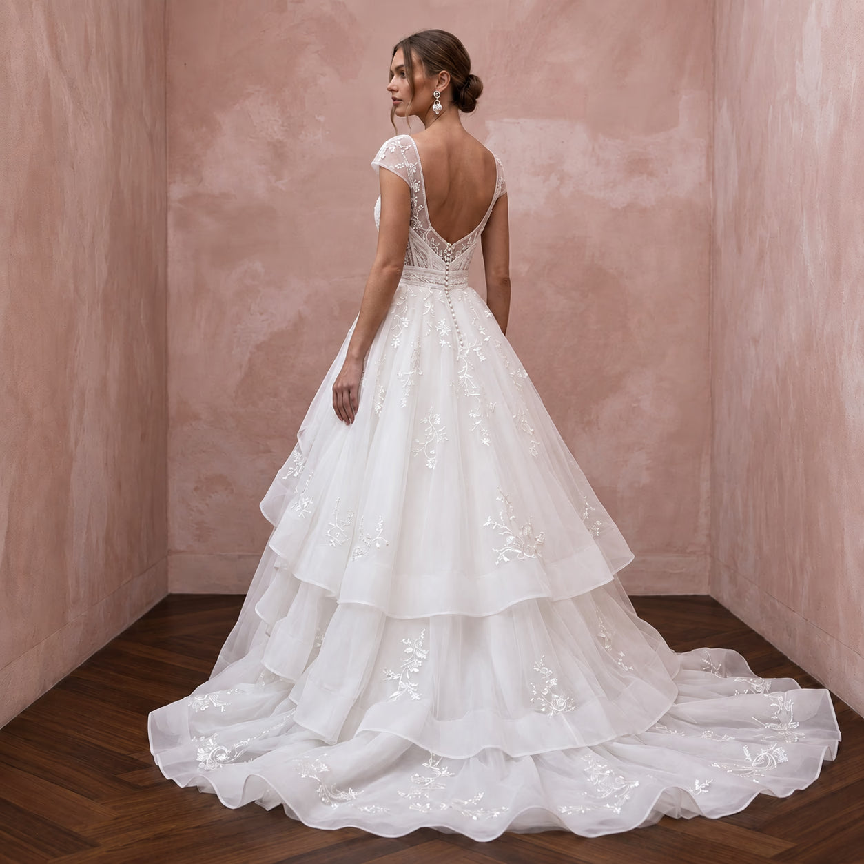 Fairytale Organza Bridal Dress with Full Skirt Secondary image
