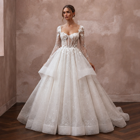 Fairytale Wedding Dresses with Glitter Tulle Skirts