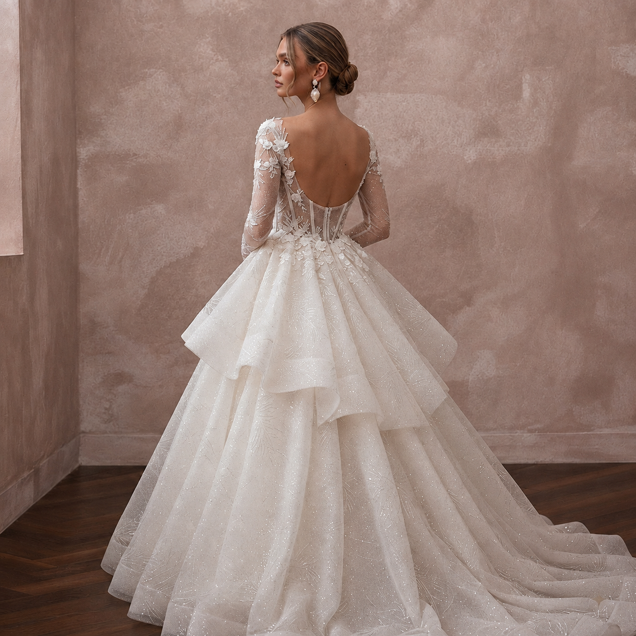 Fairytale Wedding Dresses with Glitter Tulle Skirts