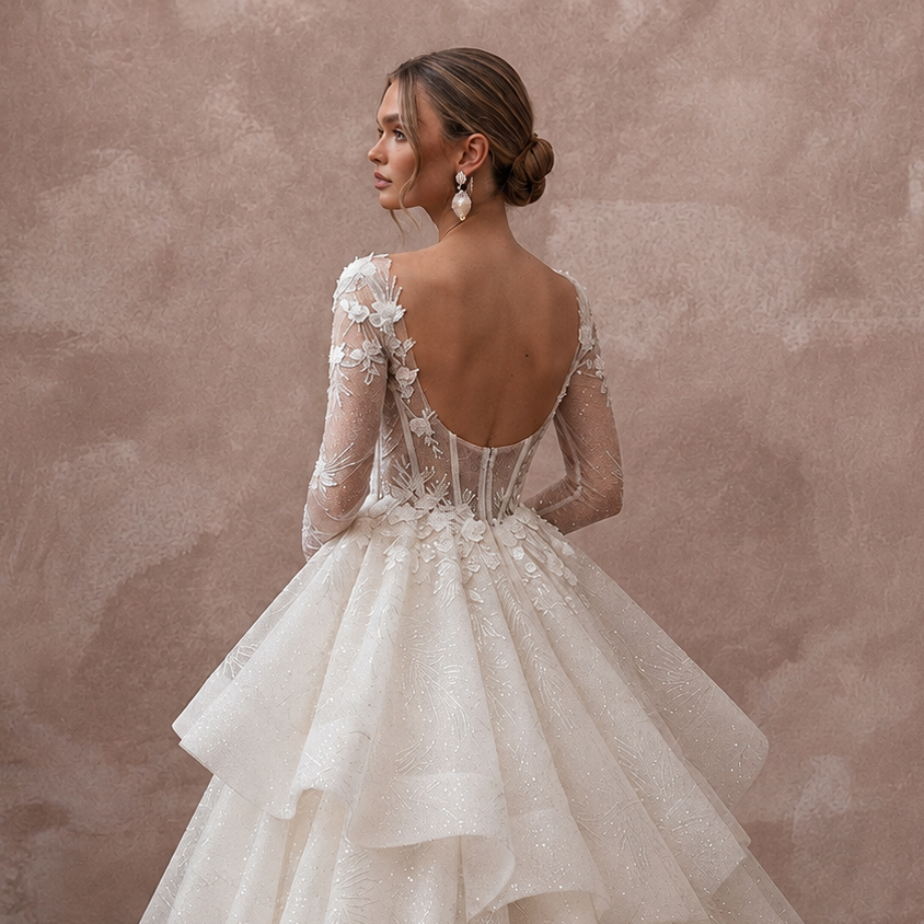 Fairytale Wedding Dresses with Glitter Tulle Skirts