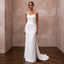 Flawless White Double - Faced Satin Column for Anniversary Dinner - Apparel & Accessories > Clothing > Wedding & Bridal Party Dresses > Wedding Dresses - Mignonette Bridal