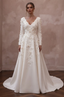 Floral Appliqué Wedding Dresses with 3D Blossoms - Apparel & Accessories > Clothing > Wedding & Bridal Party Dresses > Wedding Dresses - Mignonette