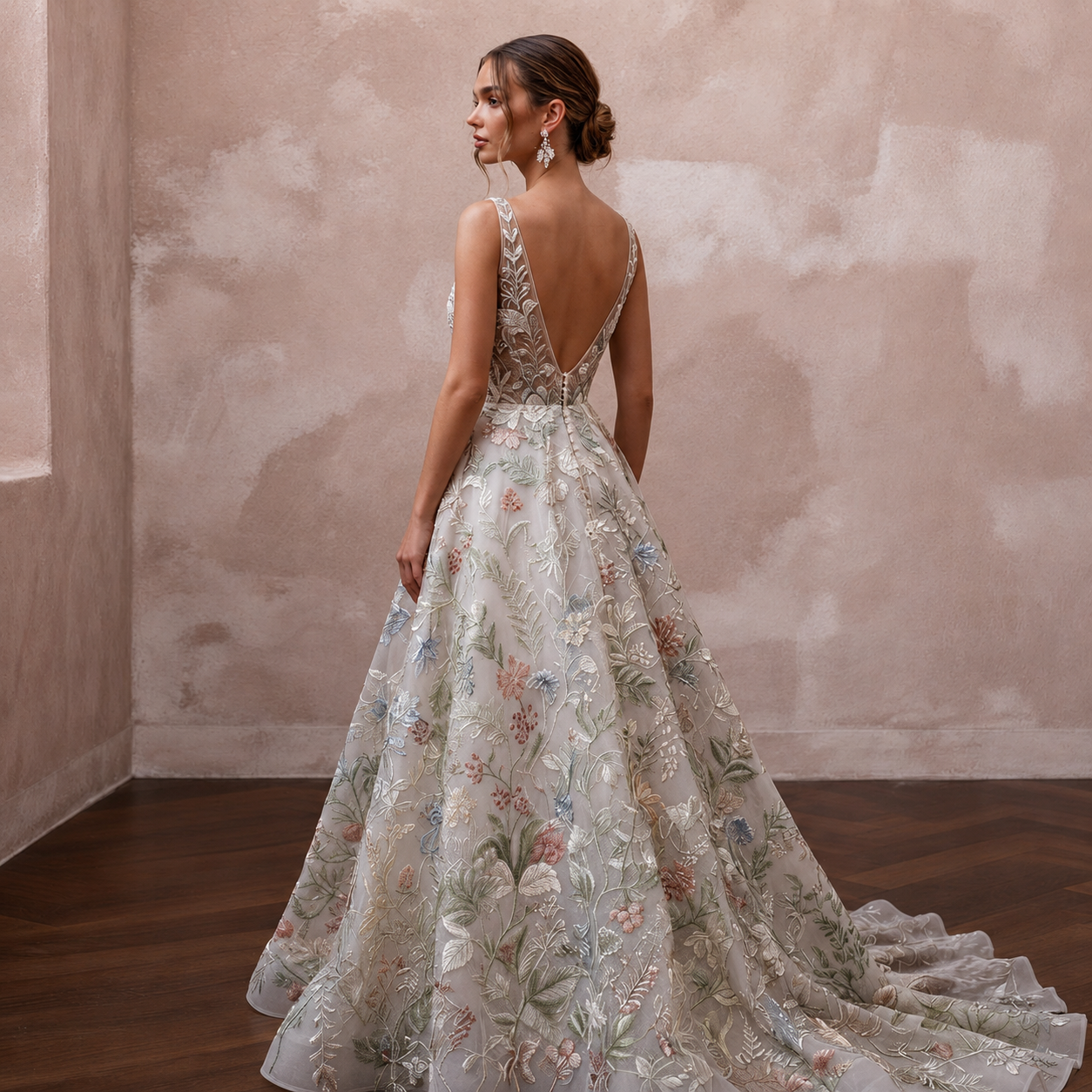 Floral Embroidered Wedding Dresses with Botanical Designs Secondary image