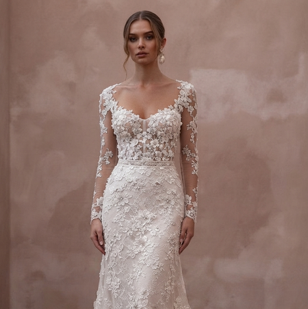Floral Lace Wedding Dresses with Delicate Appliqué Details