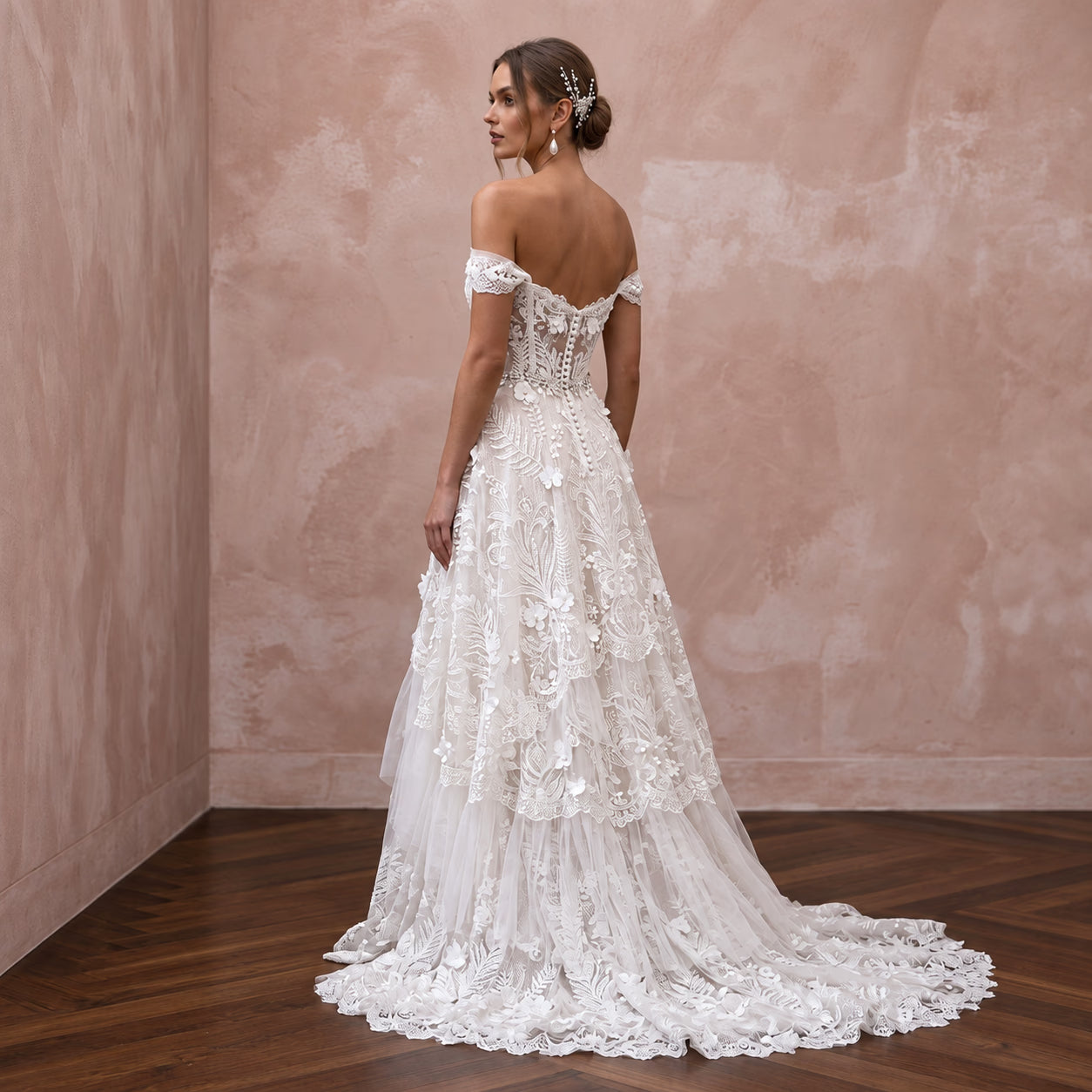 Floral Lace Wedding Dress for a Botanical Garden Ceremony Secondary image