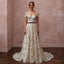Floral Lace Wedding Dress for an Autumn Garden Ceremony
