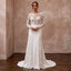 Floral Lace Wedding Dress with Long Sleeves for a Vineyard Ceremony - Apparel & Accessories > Clothing > Wedding & Bridal Party Dresses > Wedding Dresses - Mignonette Bridal