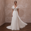 Flowing Chiffon Wedding Gown for a Mediterranean Destination Wedding