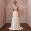 Flowing Cream Cupro Boho Wedding Gown for Intimate Rehearsal Dinner