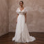 Flutter Sleeve Wedding Dresses with Lightweight Chiffon - Apparel & Accessories > Clothing > Wedding & Bridal Party Dresses > Wedding Dresses - Mignonette Bridal