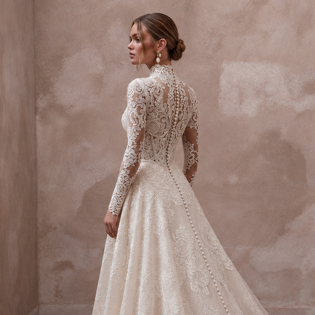 French Corded Lace Wedding Dresses with Timeless Charm