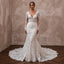 French Lace Mermaid Wedding Dresses with Elegant Trains - Apparel & Accessories > Clothing > Wedding & Bridal Party Dresses > Wedding Dresses - Mignonette Bridal