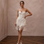 Fun Off - White Fringe Macrame Mini for Tropical After - Party - Apparel & Accessories > Clothing > Wedding & Bridal Party Dresses > Wedding Dresses - Mignonette Bridal
