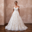 Garden Party Ivory Floral Lace Ball Gown Wedding Dress for Bridal Shower