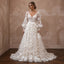 Garden Wedding Dresses with 3D Floral Embroidery - Apparel & Accessories > Clothing > Wedding & Bridal Party Dresses > Wedding Dresses - Mignonette Bridal