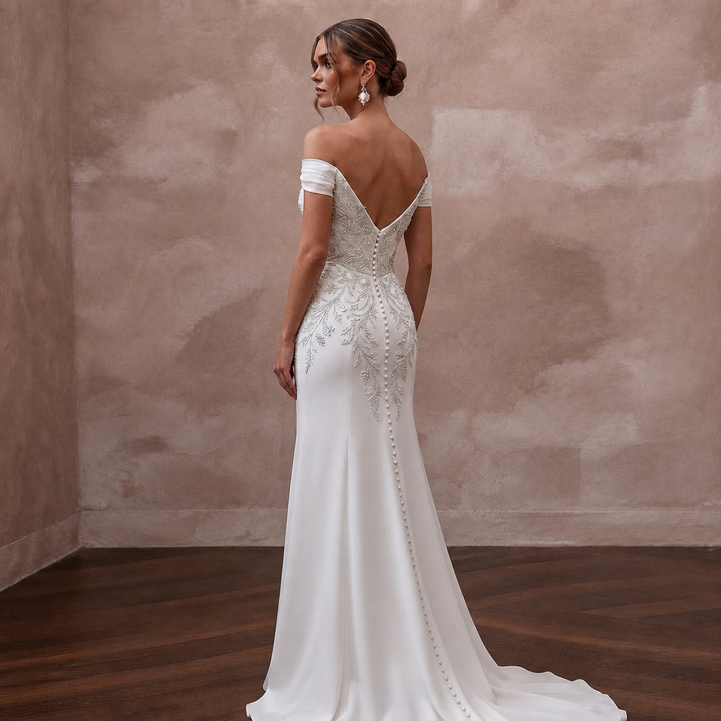 Georgette Wedding Dresses with Effortless Grace - Apparel & Accessories > Clothing > Wedding & Bridal Party Dresses > Wedding Dresses - Mignonette Bridal