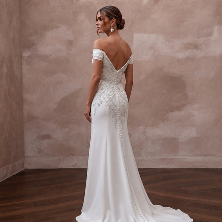 Georgette Wedding Dresses with Effortless Grace - Apparel & Accessories > Clothing > Wedding & Bridal Party Dresses > Wedding Dresses - Mignonette Bridal
