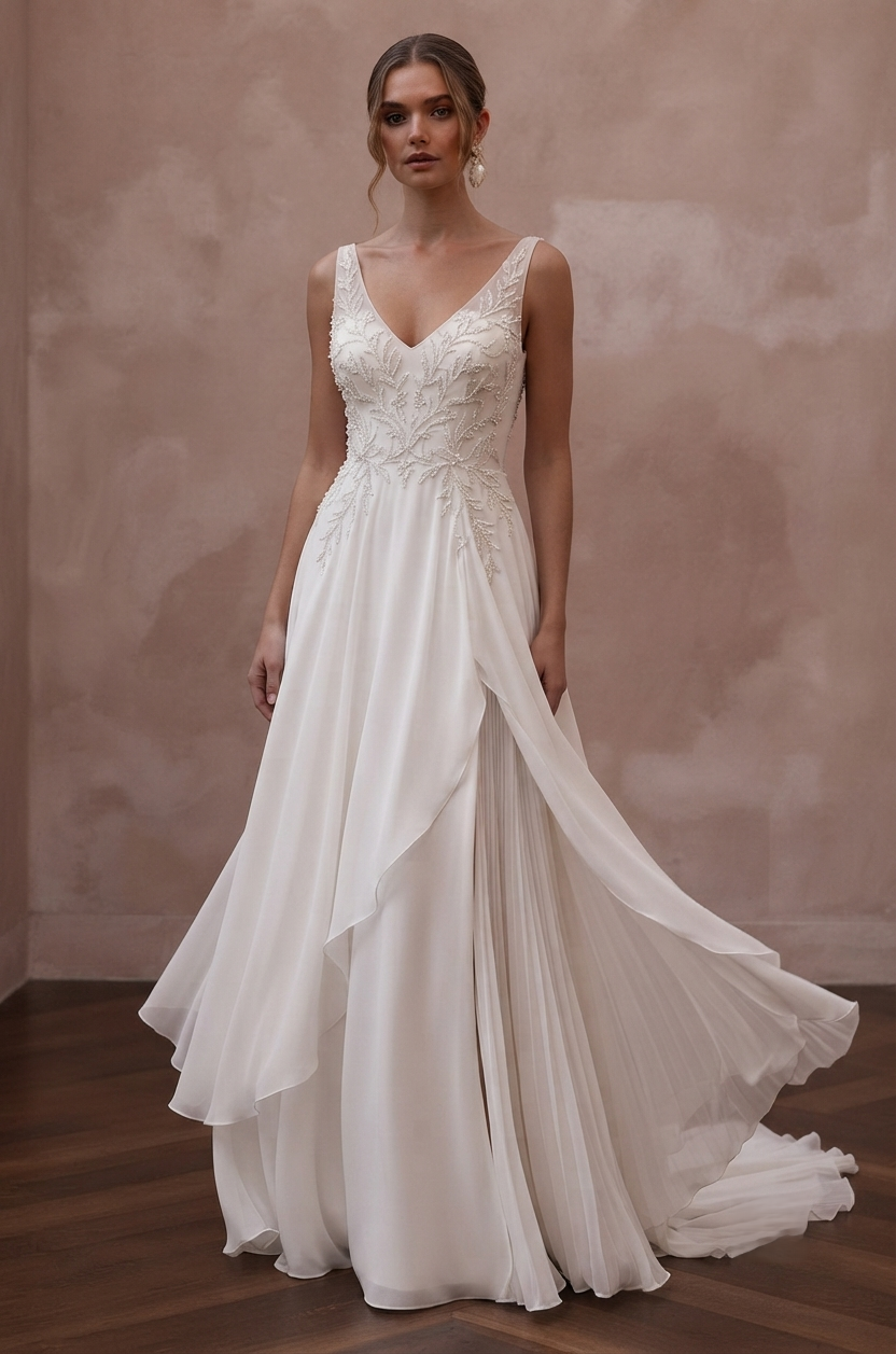 Georgette Wedding Dresses with Soft Feminine Movement Main image