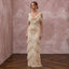 Glamorous Champagne Fringe Beaded Bridal Dress for Gatsby Rehearsal