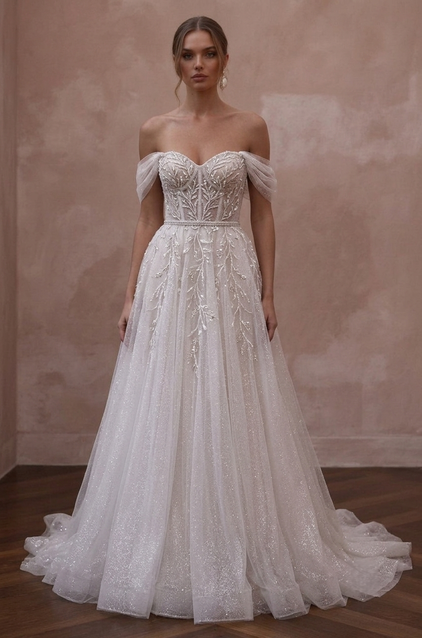 Glitter Tulle Wedding Dresses with Fairytale Elegance Secondary image