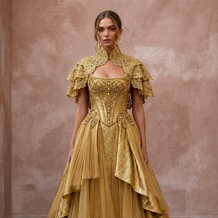 Gold Wedding Dresses with Regal Couture Styling
