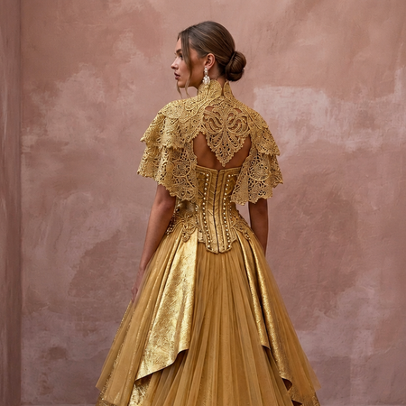 Gold Wedding Dresses with Regal Couture Styling