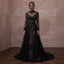 Gothic - Inspired Black Lace Long Sleeve Dress for Themed Elopement - Apparel & Accessories > Clothing > Wedding & Bridal Party Dresses > Wedding Dresses - Mignonette Bridal