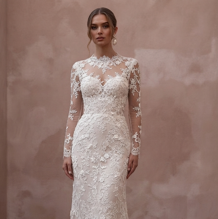 Guipure Lace Wedding Dresses with Elegant Floral Motifs