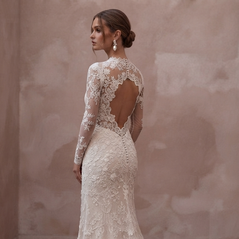 Guipure Lace Wedding Dresses with Elegant Floral Motifs