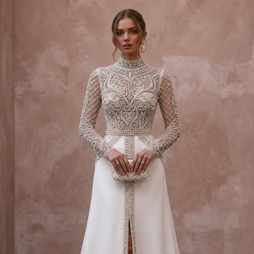 Hand-Beaded Wedding Dresses with Luxury Craftsmanship