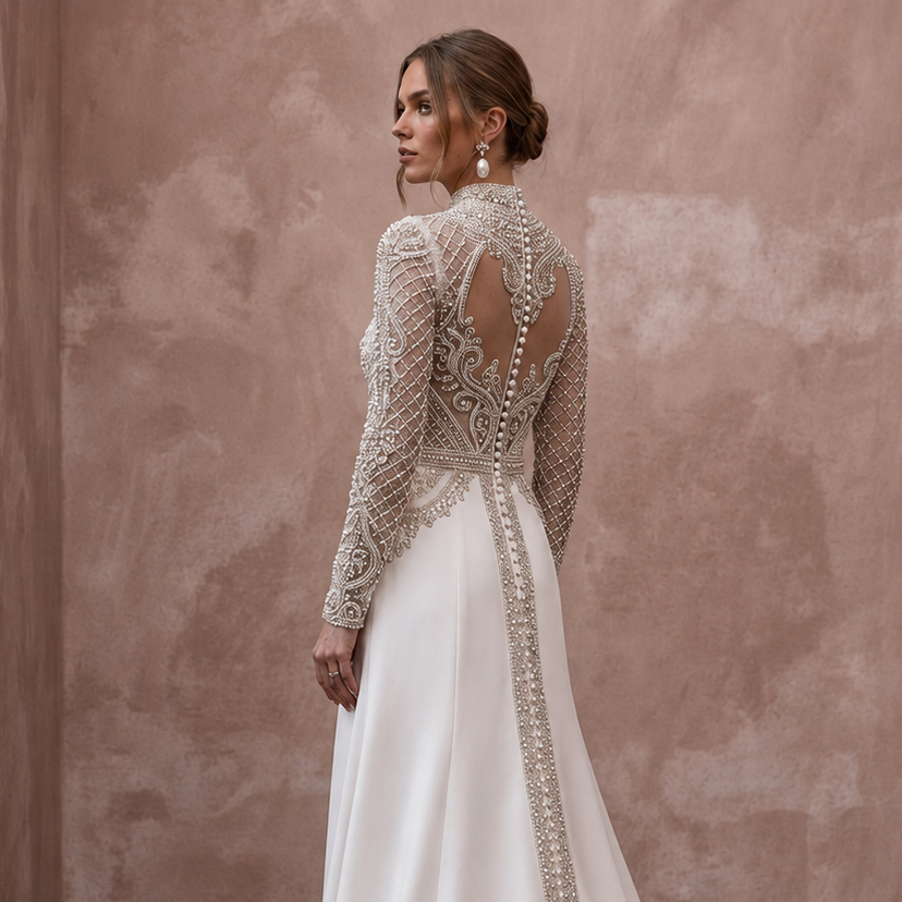 Hand-Beaded Wedding Dresses with Luxury Craftsmanship