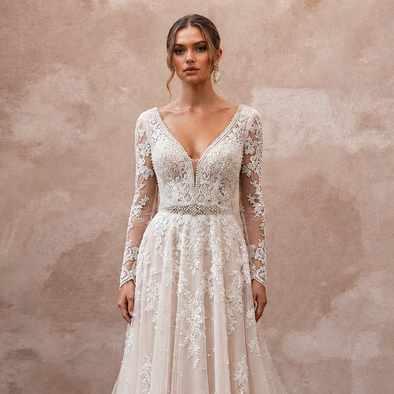 Handcrafted Lace Wedding Dresses with Luxury Details