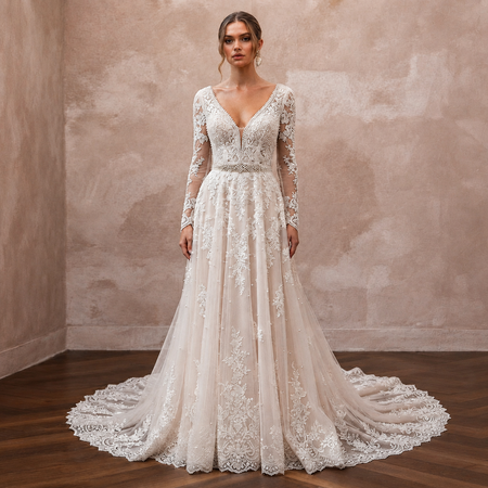 Handcrafted Lace Wedding Dresses with Luxury Details