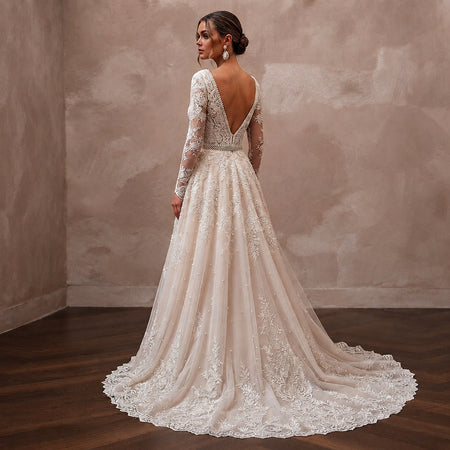 Handcrafted Lace Wedding Dresses with Luxury Details - Apparel & Accessories > Clothing > Wedding & Bridal Party Dresses > Wedding Dresses - Mignonette Bridal