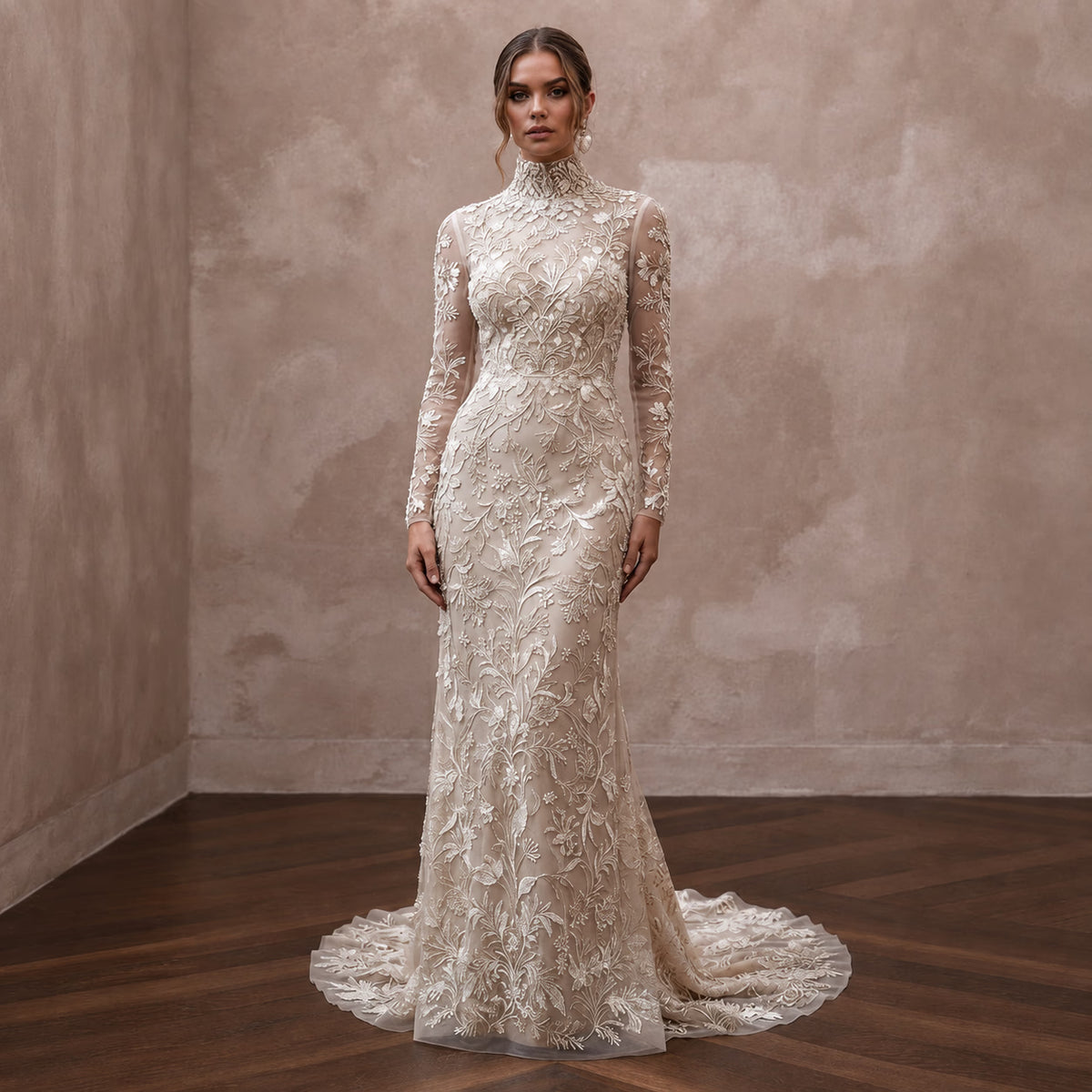 Handmade Wedding Dresses with Artisan Embroidery - Apparel & Accessories > Clothing > Wedding & Bridal Party Dresses > Wedding Dresses - Mignonette Bridal Main image