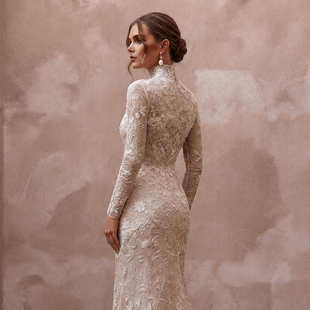 Handmade Wedding Dresses with Artisan Embroidery - Apparel & Accessories > Clothing > Wedding & Bridal Party Dresses > Wedding Dresses - Mignonette Bridal