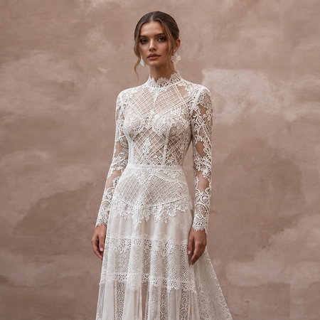 Handmade Wedding Dresses with Artisan Lace Craftsmanship