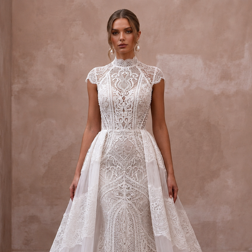 Handmade Wedding Dresses with Artisan Lace Craftsmanship