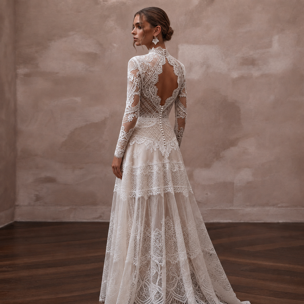 Handmade Wedding Dresses with Artisan Lace Craftsmanship