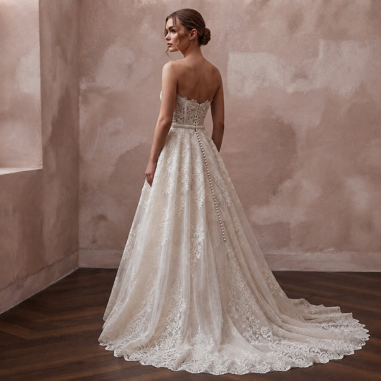 Handmade Wedding Dresses with Artisan Lace Craftsmanship - Apparel & Accessories > Clothing > Wedding & Bridal Party Dresses > Wedding Dresses - Mignonette