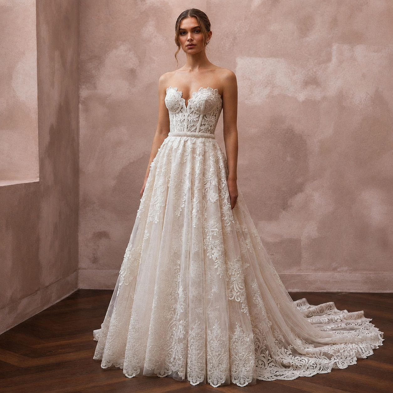 Handmade Wedding Dresses with Artisan Lace Craftsmanship Main image
