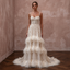 Heavenly Cream Feather-Trimmed Chiffon Gown for Cocktail Reception