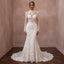 High Neck Lace Wedding Dress for a Traditional Church Ceremony