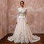 High Neck Lace Wedding Dress for a Winter Church Wedding