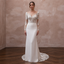Illusion Neck Wedding Dresses with Botanical Lace Details