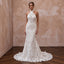 Ivory Guipure Lace Halter Neck Mermaid Gown for Tropical Destination - Apparel & Accessories > Clothing > Wedding & Bridal Party Dresses > Wedding Dresses - Mignonette Bridal