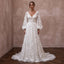 Ivory Lace Bridal Dress with Bell Sleeves for a Garden Wedding