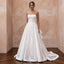 Ivory Laser - Cut Faille Strapless A - Line Modern Architectural Wedding Gown - Apparel & Accessories > Clothing > Wedding & Bridal Party Dresses > Wedding Dresses - Mignonette Bridal